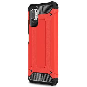 Microsonic Xiaomi Redmi Note 10 5G Kılıf Rugged Armor Kırmızı