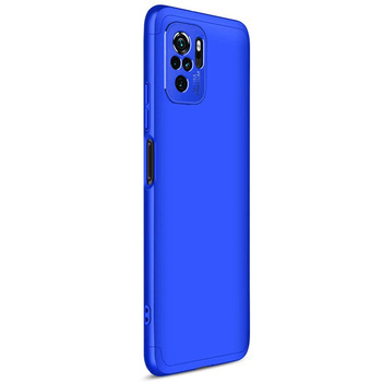 Microsonic Xiaomi Redmi Note 10 Kılıf Double Dip 360 Protective AYS Mavi
