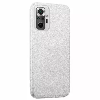 Microsonic Xiaomi Redmi Note 10 Pro Kılıf Sparkle Shiny Gümüş