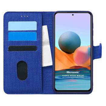 Microsonic Xiaomi Redmi Note 10 Pro Max Kılıf Fabric Book Wallet Lacivert Microsonic Xiaomi Redmi Note 10 Pro Max Kılıf Fabric Book Wallet Lacivert
