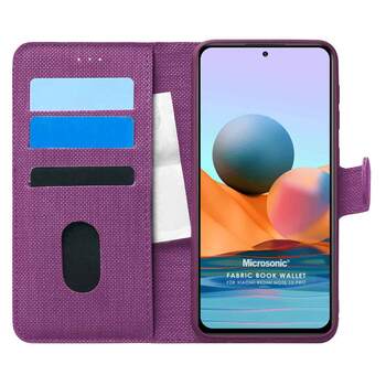 Microsonic Xiaomi Redmi Note 10 Pro Max Kılıf Fabric Book Wallet Mor Microsonic Xiaomi Redmi Note 10 Pro Max Kılıf Fabric Book Wallet Mor