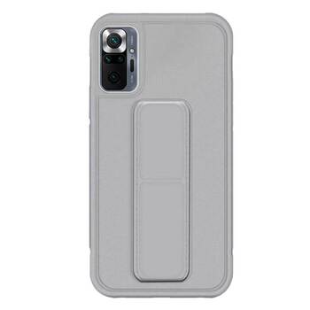 Microsonic Xiaomi Redmi Note 10 Pro Max Kılıf Hand Strap Gri