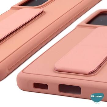 Microsonic Xiaomi Redmi Note 10 Pro Max Kılıf Hand Strap Gri