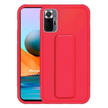Microsonic Xiaomi Redmi Note 10 Pro Max Kılıf Hand Strap Kırmızı Microsonic Xiaomi Redmi Note 10 Pro Max Kılıf Hand Strap Kırmızı