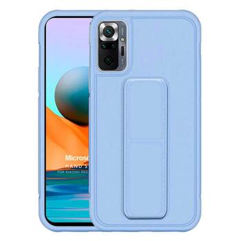 Microsonic Xiaomi Redmi Note 10 Pro Max Kılıf Hand Strap Mavi