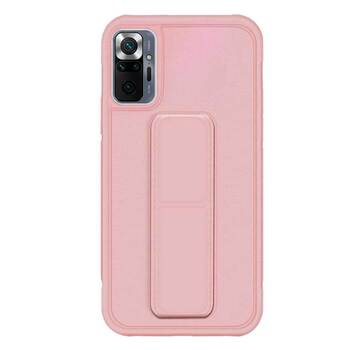 Microsonic Xiaomi Redmi Note 10 Pro Max Kılıf Hand Strap Rose Gold