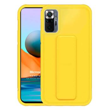 Microsonic Xiaomi Redmi Note 10 Pro Max Kılıf Hand Strap Sarı