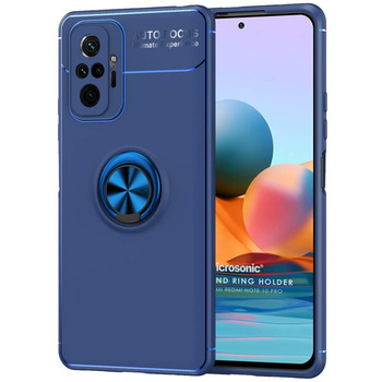 Microsonic Xiaomi Redmi Note 10 Pro Max Kılıf Kickstand Ring Holder Lacivert Microsonic Xiaomi Redmi Note 10 Pro Max Kılıf Kickstand Ring Holder Lacivert