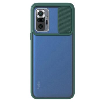 Microsonic Xiaomi Redmi Note 10 Pro Max Kılıf Slide Camera Lens Protection Koyu Yeşil