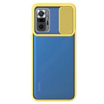 Microsonic Xiaomi Redmi Note 10 Pro Max Kılıf Slide Camera Lens Protection Sarı