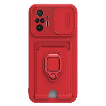 Microsonic Xiaomi Redmi Note 10 Pro Kılıf Multifunction Silicone Kırmızı