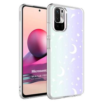 Microsonic Xiaomi Redmi Note 10S Braille Feel Desenli Kılıf Moon Microsonic Xiaomi Redmi Note 10S Braille Feel Desenli Kılıf Moon