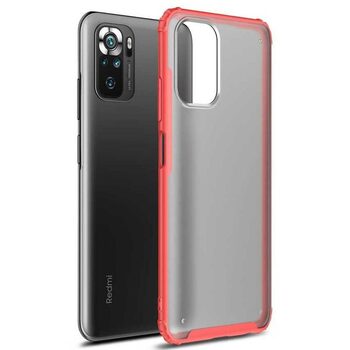 Microsonic Xiaomi Redmi Note 10S Kılıf Frosted Frame Kırmızı