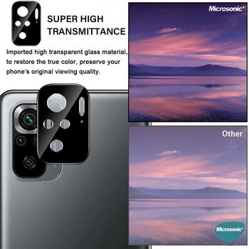 Microsonic Xiaomi Redmi Note 10S V2 Kamera Lens Koruyucu Siyah