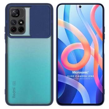 Microsonic Xiaomi Redmi Note 11 4G Kılıf Slide Camera Lens Protection Lacivert Microsonic Xiaomi Redmi Note 11 4G Kılıf Slide Camera Lens Protection Lacivert