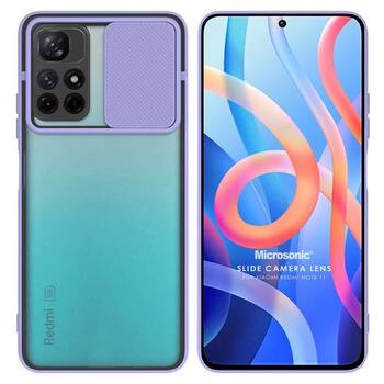 Microsonic Xiaomi Redmi Note 11 4G Kılıf Slide Camera Lens Protection Lila Microsonic Xiaomi Redmi Note 11 4G Kılıf Slide Camera Lens Protection Lila