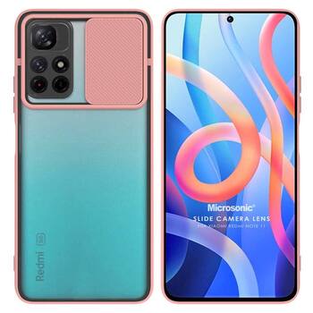 Microsonic Xiaomi Redmi Note 11 4G Kılıf Slide Camera Lens Protection Pembe Microsonic Xiaomi Redmi Note 11 4G Kılıf Slide Camera Lens Protection Pembe