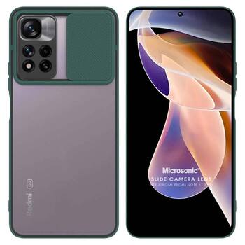 Microsonic Xiaomi Redmi Note 11 Pro Kılıf Slide Camera Lens Protection Koyu Yeşil Microsonic Xiaomi Redmi Note 11 Pro Kılıf Slide Camera Lens Protection Koyu Yeşil