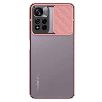 Microsonic Xiaomi Redmi Note 11 Pro Kılıf Slide Camera Lens Protection Pembe