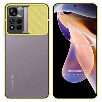 Microsonic Xiaomi Redmi Note 11 Pro Kılıf Slide Camera Lens Protection Sarı Microsonic Xiaomi Redmi Note 11 Pro Kılıf Slide Camera Lens Protection Sarı