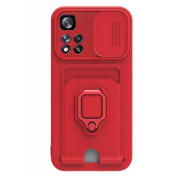 Microsonic Xiaomi Redmi Note 11 Pro Plus Kılıf Multifunction Silicone Kırmızı