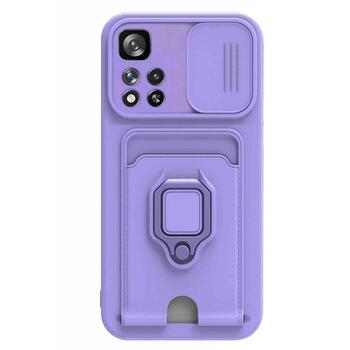 Microsonic Xiaomi Redmi Note 11 Pro Plus Kılıf Multifunction Silicone Lila
