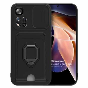 Microsonic Xiaomi Redmi Note 11 Pro Plus Kılıf Multifunction Silicone Siyah Microsonic Xiaomi Redmi Note 11 Pro Plus Kılıf Multifunction Silicone Siyah