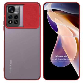 Microsonic Xiaomi Redmi Note 11 Pro Plus Kılıf Slide Camera Lens Protection Kırmızı Microsonic Xiaomi Redmi Note 11 Pro Plus Kılıf Slide Camera Lens Protection Kırmızı