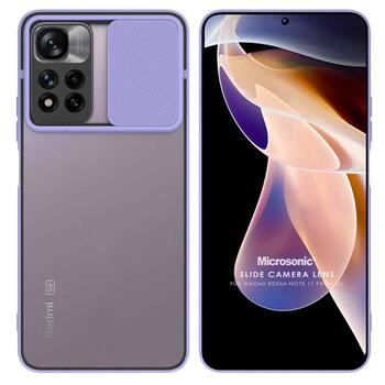 Microsonic Xiaomi Redmi Note 11 Pro Plus Kılıf Slide Camera Lens Protection Lila Microsonic Xiaomi Redmi Note 11 Pro Plus Kılıf Slide Camera Lens Protection Lila