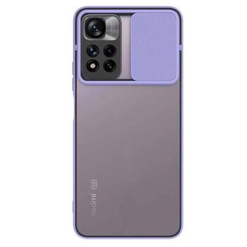 Microsonic Xiaomi Redmi Note 11 Pro Plus Kılıf Slide Camera Lens Protection Lila