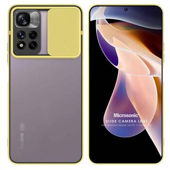 Microsonic Xiaomi Redmi Note 11 Pro Plus Kılıf Slide Camera Lens Protection Sarı Microsonic Xiaomi Redmi Note 11 Pro Plus Kılıf Slide Camera Lens Protection Sarı