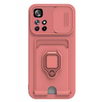 Microsonic Xiaomi Redmi Note 11T Kılıf Multifunction Silicone Pembe