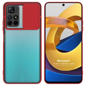 Microsonic Xiaomi Redmi Note 11T Kılıf Slide Camera Lens Protection Kırmızı Microsonic Xiaomi Redmi Note 11T Kılıf Slide Camera Lens Protection Kırmızı