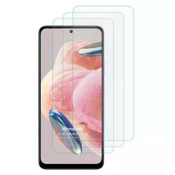 Microsonic Xiaomi Redmi Note 12 4G Screen Protector Nano Glass Cam Ekran Koruyucu (3`lü Paket)