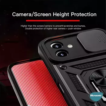 Microsonic Xiaomi Redmi Note 12 Pro Kılıf Impact Resistant Kırmızı