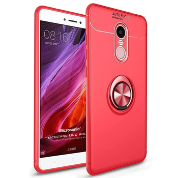 Microsonic Xiaomi Redmi Note 4X Kılıf Kickstand Ring Holder Kırmızı Microsonic Xiaomi Redmi Note 4X Kılıf Kickstand Ring Holder Kırmızı