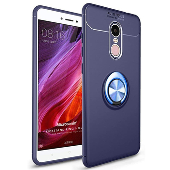 Microsonic Xiaomi Redmi Note 4X Kılıf Kickstand Ring Holder Lacivert Microsonic Xiaomi Redmi Note 4X Kılıf Kickstand Ring Holder Lacivert