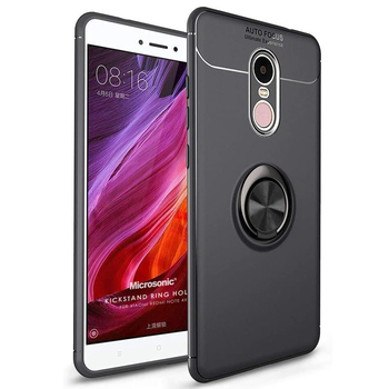 Microsonic Xiaomi Redmi Note 4X Kılıf Kickstand Ring Holder Siyah Microsonic Xiaomi Redmi Note 4X Kılıf Kickstand Ring Holder Siyah