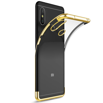 Microsonic Xiaomi Redmi Note 5 Pro Kılıf Skyfall Transparent Clear Gold