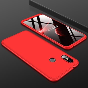 Microsonic Xiaomi Redmi Note 6 Pro Kılıf Double Dip 360 Protective AYS Kırmızı