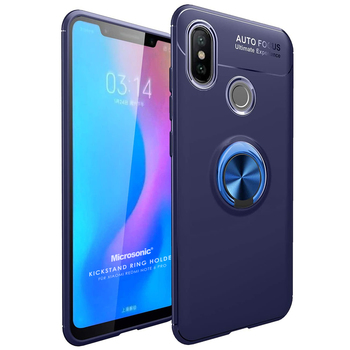 Microsonic Xiaomi Redmi Note 6 Pro Kılıf Kickstand Ring Holder Lacivert Microsonic Xiaomi Redmi Note 6 Pro Kılıf Kickstand Ring Holder Lacivert