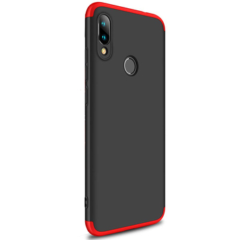 Microsonic Xiaomi Redmi Note 7 Kılıf Double Dip 360 Protective AYS Siyah - Kırmızı