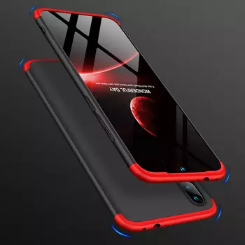 Microsonic Xiaomi Redmi Note 7 Kılıf Double Dip 360 Protective Siyah Kırmızı