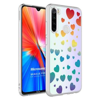 Microsonic Xiaomi Redmi Note 8 Braille Feel Desenli Kılıf Heart Microsonic Xiaomi Redmi Note 8 Braille Feel Desenli Kılıf Heart