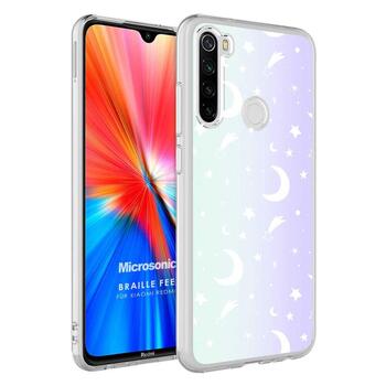 Microsonic Xiaomi Redmi Note 8 Braille Feel Desenli Kılıf Moon Microsonic Xiaomi Redmi Note 8 Braille Feel Desenli Kılıf Moon