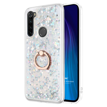 Microsonic Xiaomi Redmi Note 8 Kılıf Glitter Liquid Holder Gümüş Microsonic Xiaomi Redmi Note 8 Kılıf Glitter Liquid Holder Gümüş