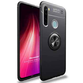 Microsonic Xiaomi Redmi Note 8 Kılıf Kickstand Ring Holder Siyah Microsonic Xiaomi Redmi Note 8 Kılıf Kickstand Ring Holder Siyah