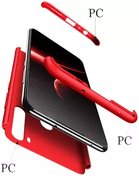 Microsonic Xiaomi Redmi Note 8 Kılıf Double Dip 360 Protective Kırmızı