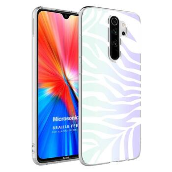 Microsonic Xiaomi Redmi Note 8 Pro Braille Feel Desenli Kılıf Zebra