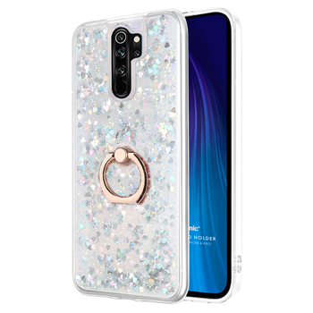 Microsonic Xiaomi Redmi Note 8 Pro Kılıf Glitter Liquid Holder Gümüş Microsonic Xiaomi Redmi Note 8 Pro Kılıf Glitter Liquid Holder Gümüş